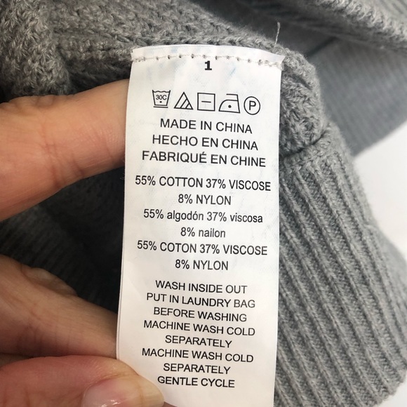 Michael Kors Gray Thermal Hoodie Pull Over Sweater - Picture 6 of 6